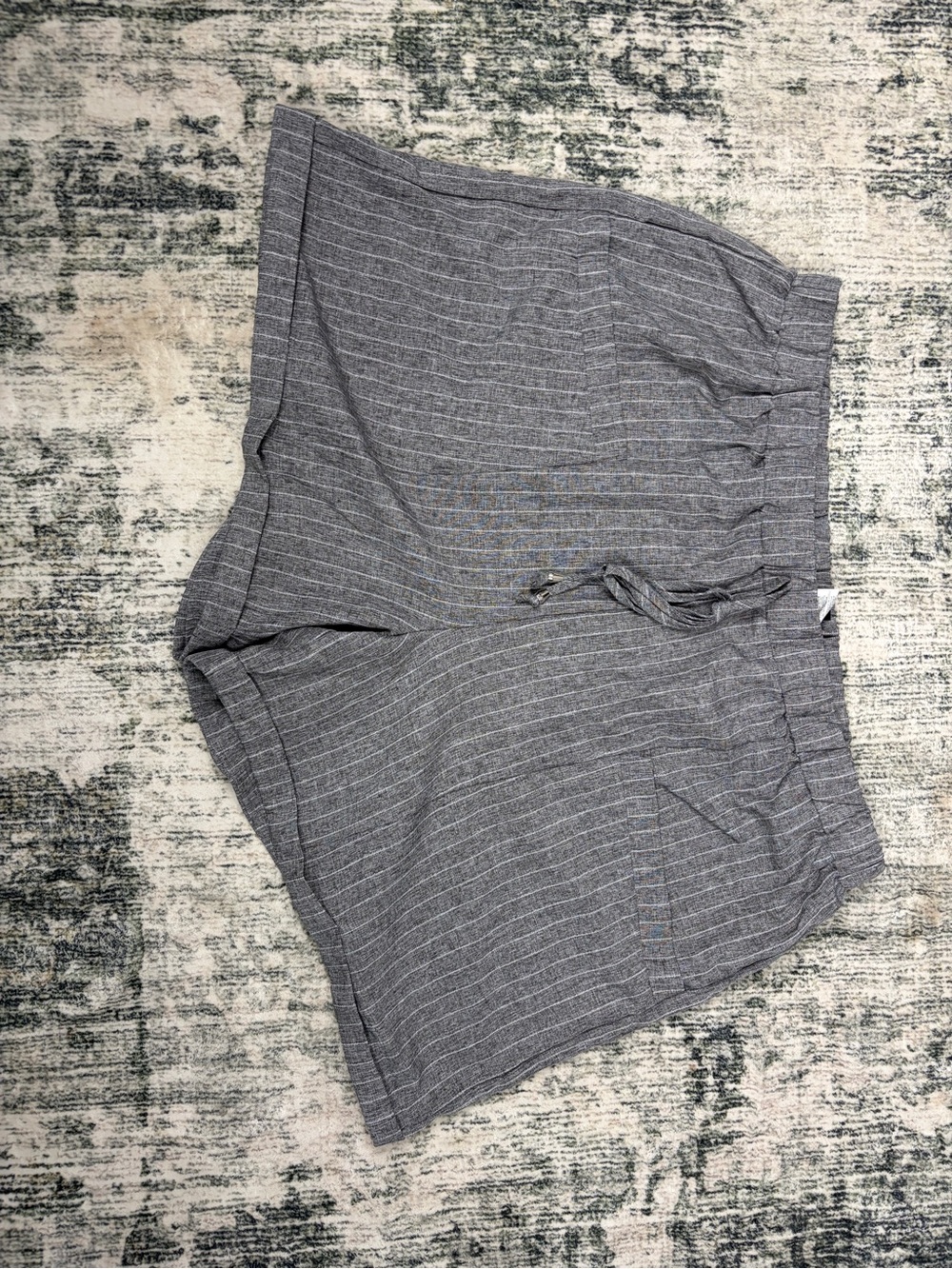 Emery Rose Gray White Striped Casual Shorts Women’s 5XL Drawstring Waist